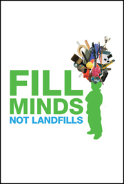 Logo for SCRAP's Fill Minds Not Landfills - I was Business Outreach Programming Coordinator for this program